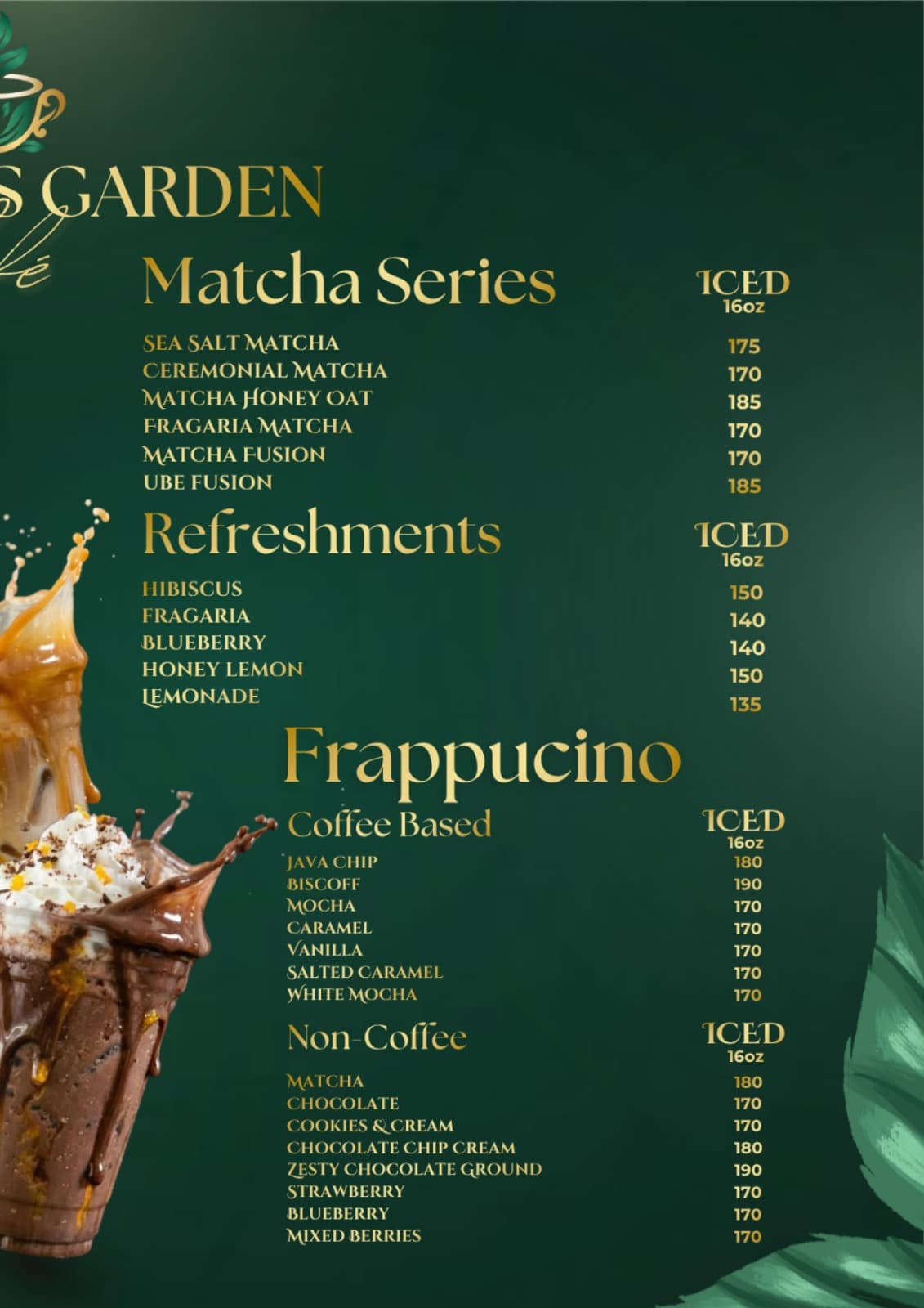 Carmen's Garden Cafe menu page 2