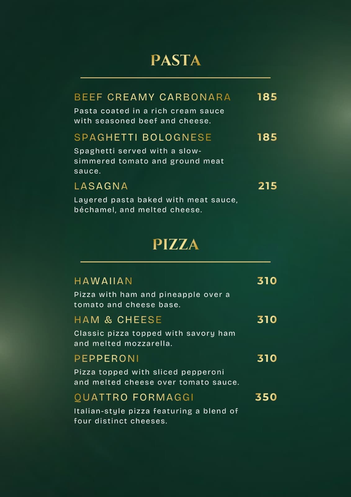 Carmen's Garden Cafe menu page 3